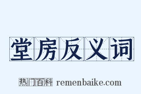 堂房反义词是什么意思的图片